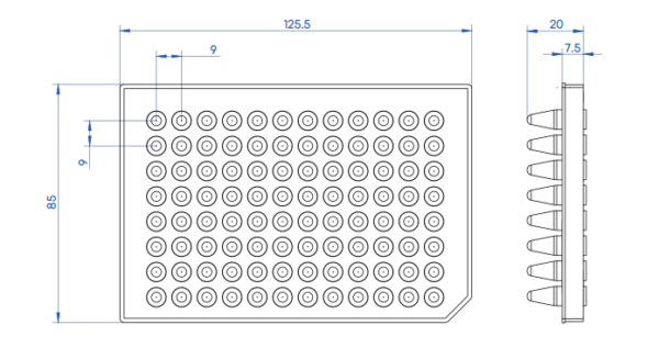 0.2 mL 96 Well Half-skirt PCR Plate - Image 3